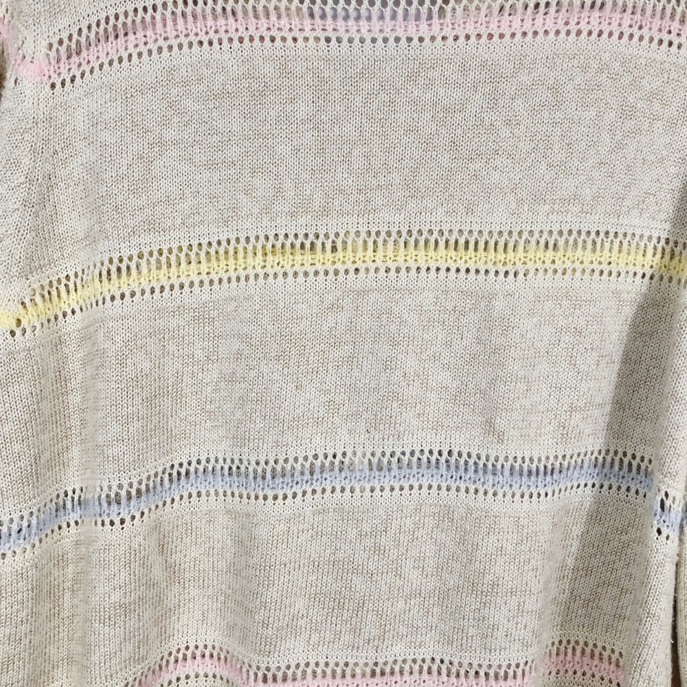 CJ Banks Cream & Pastel Button Up Cardigan - Picture 5 of 5